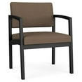thumbnail image 1 of Lenox Steel Reception Waiting Oversize Guest Chair / Black Steel / Brown, 1 of 5