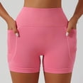 thumbnail image 6 of Women’s High Waisted Workout Shorts with Pockets Tummy Control Seamless Yoga Biker Shorts for Running Gym Fitness Casual Activewear, 6 of 8