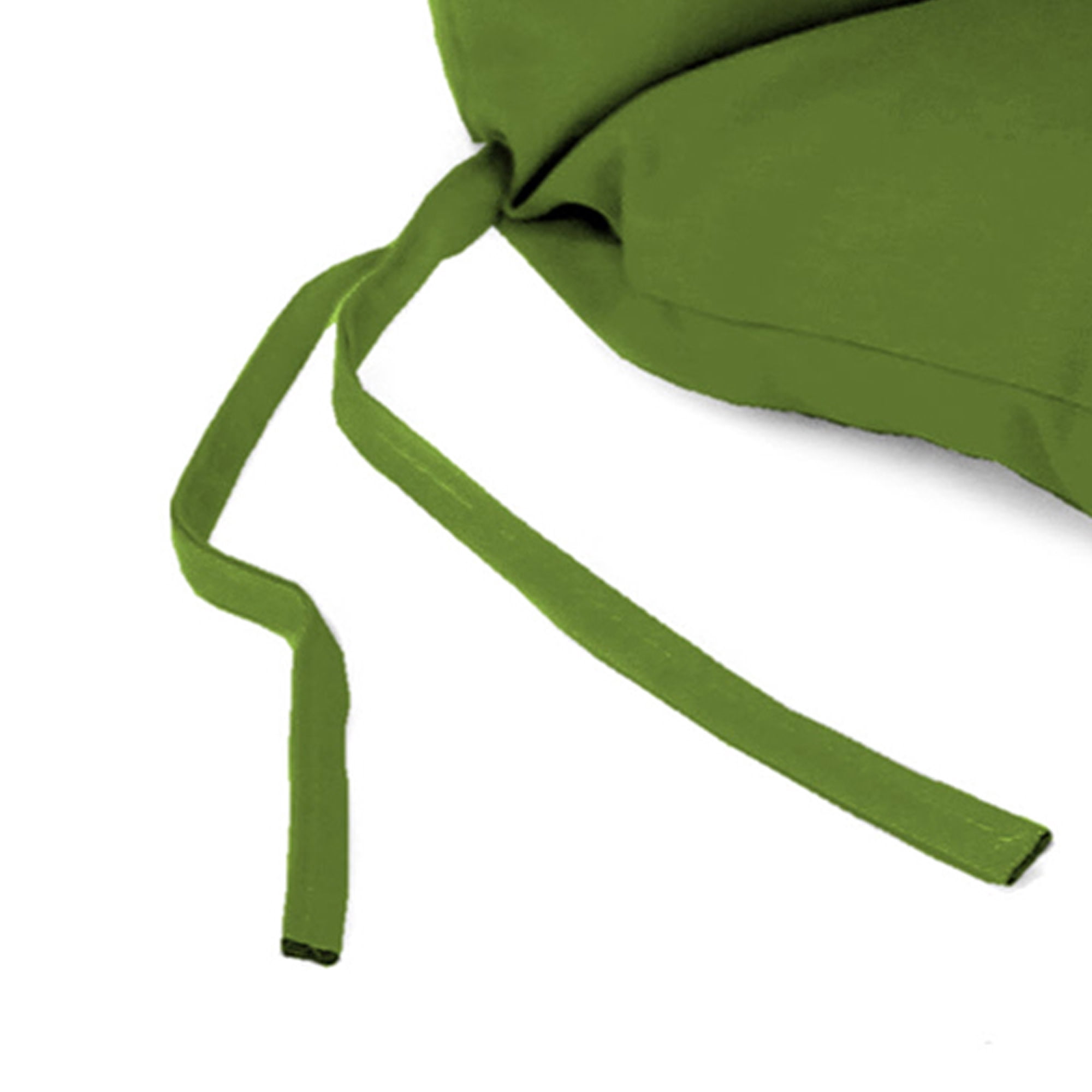Jordan Manufacturing 38" x 21" Veranda Hunter Green Solid Rectangular Outdoor Wrought Iron Chair Cushion with Ties and Hanger Loop (2 Pack)