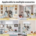 thumbnail image 6 of Sea Turtle Coastal Kitchen Curtains 96 Inch Length, Nautical Summer Beach Starfish Grommet Top Bedroom Living Room Curtains, Light Filtering Cafe Curtain Drapes 2 Panels Set 104''x96'', 6 of 9