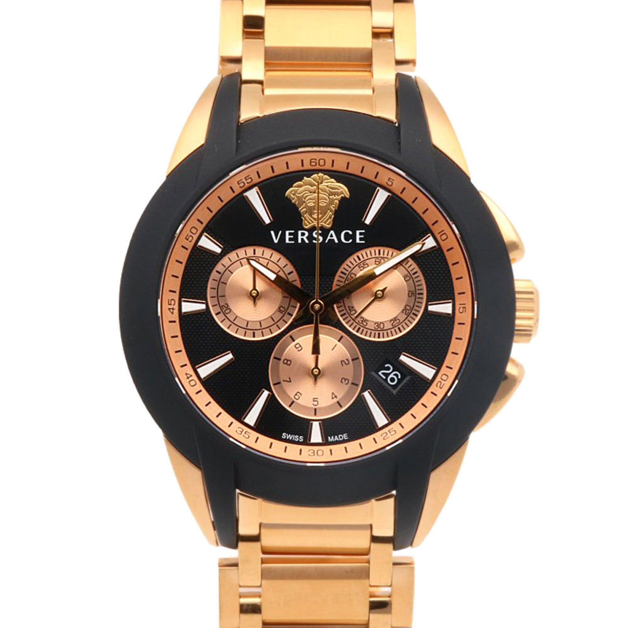 Versace Tonneau Yellow Gold Stainless Steel Quartz Ladies Watch VE1C00318 Versace Womens Watches | Direct Luxury main image 2