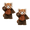02# (2Pcs_Red Bear Plush), variant on Rusty the Red Bear Plushie | Rare Stuffed Animal Red Panda - (1Pc)