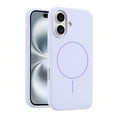 thumbnail image 2 of Silicone Magnetic Case for iPhone 17,Shockproof Slim Cover Full Covered Camera Protection Slim Drop Proof Durable Protective Cases - Purple, 2 of 7