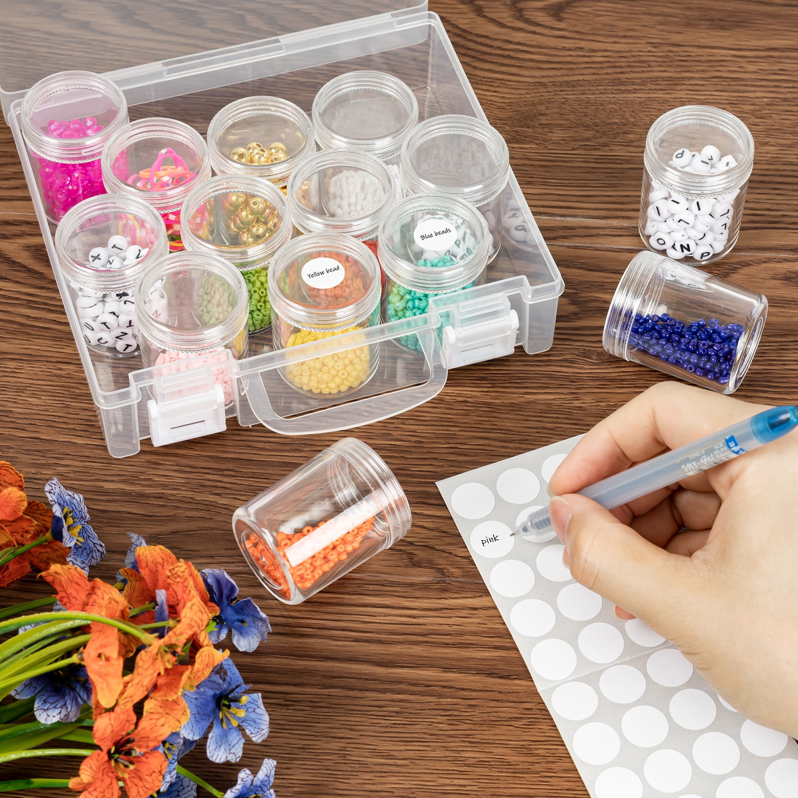 Diamond Painting Storage Containers, Bead Storage Box, Bead Organizer Box Diamond Painting Accessories Boxes for Beads Jewelry Rings Charms Glitter Rhinestones