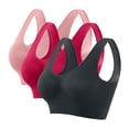 thumbnail image 2 of Womens Bras Seamless Sports Bra Wirefree Yoga Bra With Removable Pads Comfortable Bras for Women Multicolor6 5XL, 2 of 6