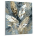 thumbnail image 2 of Designart "Impressions Of Bohemian Energy Gold And Grey II" Boho Feather Metal Art Print, 2 of 5