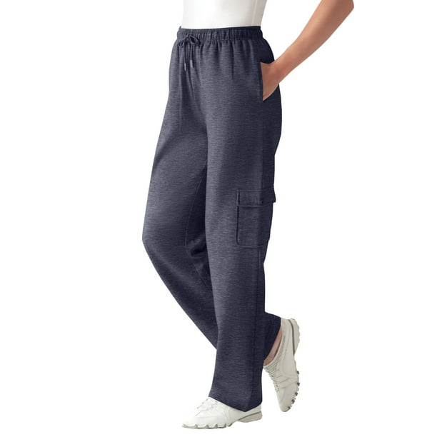 Woman Within - Woman Within Women's Plus Size Tall Better Fleece Cargo Sweatpant Pant - Walmart