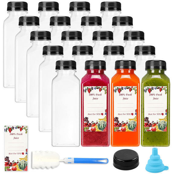 New Arrivals 12oz Empty Plastic Juice Bottles with Caps,Reusable Water