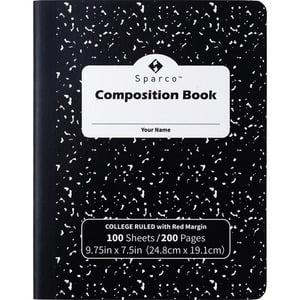 Sparco, SPR00333, College Ruled Composition Notebook, 12 / Pack