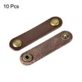 thumbnail image 3 of Leather Cable Tie Leather Cord Organizer 63x16mm Cable Straps Cable Leather Clips Brown, Pack of 10, 3 of 6