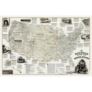 National Geographic Reference Map: Railroad Legacy Map of the United States (Other)