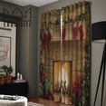 thumbnail image 3 of Merry Christmas Fireplace Window Treatments Curtains Valance Window Curtains Bedroom Living Room Kids Room Hom, 3 of 5