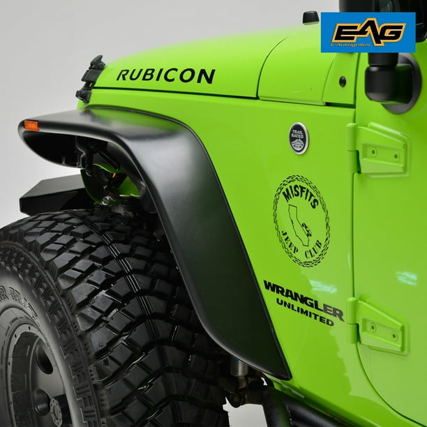 EAG Fender Flares con LED Amber Side Market Flat Style jl rubicon fenders EAG Fender Flares con LED Amber Side Market Flat Style