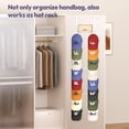 thumbnail image 4 of Over The Door Purse Organizer - Wall Mounted Handbag Organizer with 16 Hooks, 4 of 5