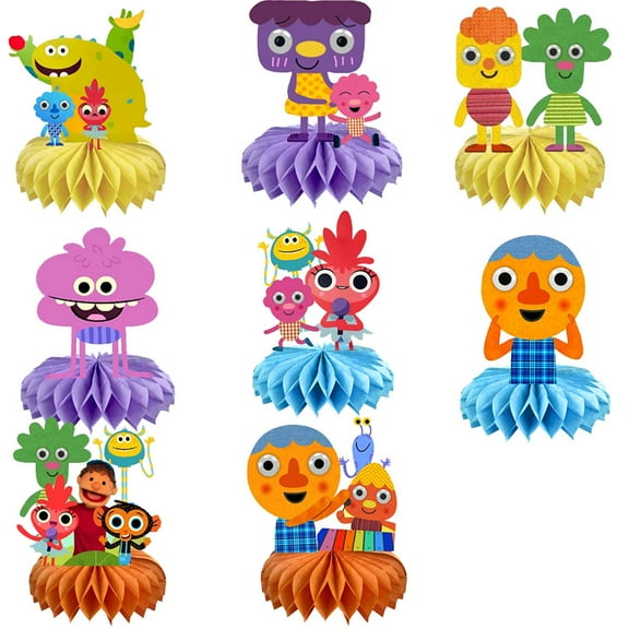 Super Simple Song Honeycomb Centerpieces Table Toppers Decorations for Birthday Party Supplies Decor