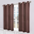 thumbnail image 2 of Superior Blackout Solid Light Filtering Grommet Curtain Panel Set, 46" x 63", Cappuccino, 2 of 14