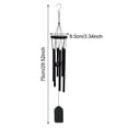 thumbnail image 6 of sunsanly Black Wind Chime with 6 Metal Tubes S-shaped Hook Natural Soothing Melody Garden Patio Outdoor Decoration Hanging Wind Bell Pendant Birthday Gifts, 6 of 8
