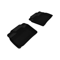 3D MAXpider Second Row Custom Fit All-Weather Floor Mat for Select Nissan Leaf Models - Kagu Rubber (Black)