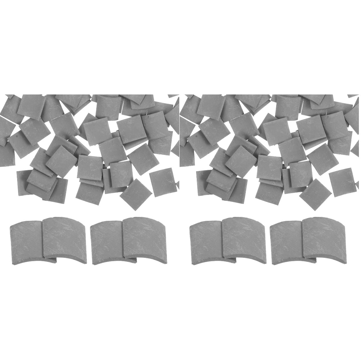 Homemaxs 140 pcs Simulated Small Roof Tiles Roof Tile Models DIY Miniature Roof Tiles Mini House