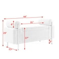 thumbnail image 5 of Beige Upholstered Storage Bench with Gold Metal Legs / Ideal for Any Decor Room, 5 of 5