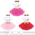 thumbnail image 5 of FYMNSI Baby Girl 2nd Second Birthday Dress Toddler Kids Two Years Old Party Cake Smash Outfit Polka Dots Tutu Dress with Sequin Bowknot Headband 2pcs Set, 5 of 8