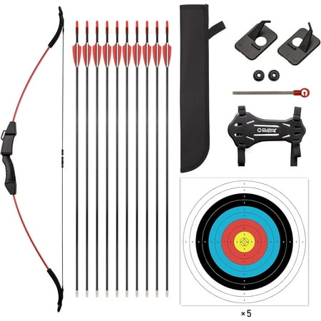 Arrow Set for Kids Archery Beginner Gift with 10 Arrows 5 Target Face Ideal for Kids Youths Teens Perfect for Left & Right Handers