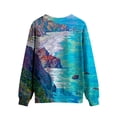 thumbnail image 4 of TWZH Women Landscape Graphic 3D Print Crew Neck Long Sleeves Top, 4 of 4
