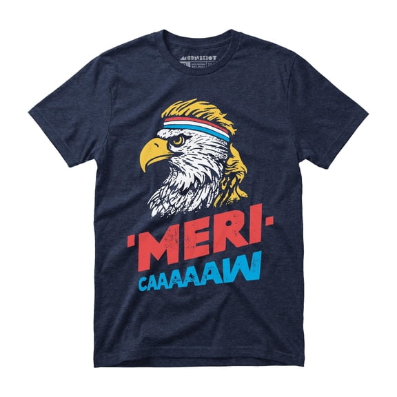 Meri-Caaaaaw - T-Shirt - Funny 4Th Of July Merica Eagle