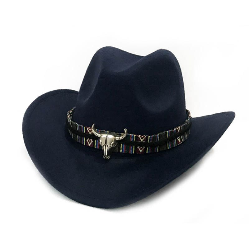 SJENERT Mens Faux Felt Western Cowboy 