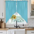 thumbnail image 6 of Pure Azureblue Swag Valances for Windows, Kitchen Window Curtains Over Sink, Contemporary Solid Color Minimalist Art Window Treatment Curtains for Living Room/Bedroom Curtains 2 Panel Sets 36"x45", 6 of 8