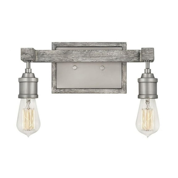 2 Light Bathroom Vanity in Rustic-Industrial-Scandinavian Style 14 inches Wide By 10 inches High Bailey Street Home 81-Bel-3088162