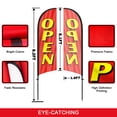 thumbnail image 2 of QSUM Open Sign Feather Flag with Pole Kit,8.2FT Open Advertising Flag, Open Business Sign,Open Windless Swooper Flag, 2 of 7
