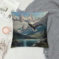 thumbnail image 2 of Orinice Eagle Mountain Lake Range Graphic Decorative Cushion Throw Pillow Cover 12x12in, 2 of 5