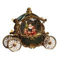 thumbnail image 3 of perfeclan Christmas Snow Globe Musical Globe Ornament Night Light Music Box Christmas Carriage Snow Globe for Wife Husband Daughter Son Green, 3 of 9