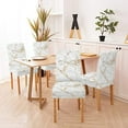thumbnail image 4 of Marble White Gold Dining Room Chair Covers Set of 4,Stretch Parsons Chair Slipcovers Universal Removable Washable Parson Chair Covers for Dining Room,Living Room,Kitchen, 4 of 6