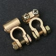 thumbnail image 4 of 2pcs Car Battery Terminal Connector Golden Auto Clamp End Set, 4 of 8