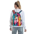 thumbnail image 7 of Fuzoiu Watercolor White Horse Print Lightweight Daypack,Weekender Bag for Men and Women, Travel Backpack with Padded Straps for School, Travel & Work, 7 of 7