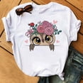 thumbnail image 4 of Blusa holgada de manga corta con cuello redondo y estampado a la moda para mujer Pompotops  hfajkhk130190, 4 of 9