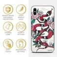 thumbnail image 4 of Case Yard iPhone-XS-Max Case Clear Soft & Flexible TPU Ultra Low Profile Slim Fit Thin Shockproof Transparent Bumper Protective Cover Drop Protective Cell Phone Cases (Flower Snake), 4 of 8