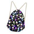 thumbnail image 1 of Bolsas Con Cordón De Cráneo Ropa Storge Organizador Para Viajes De Gimnasio, Sackpack Yoga Dance Travel Daypack Multi Skull 2 Soledad Mochilas con cordón de calavera, 1 of 5