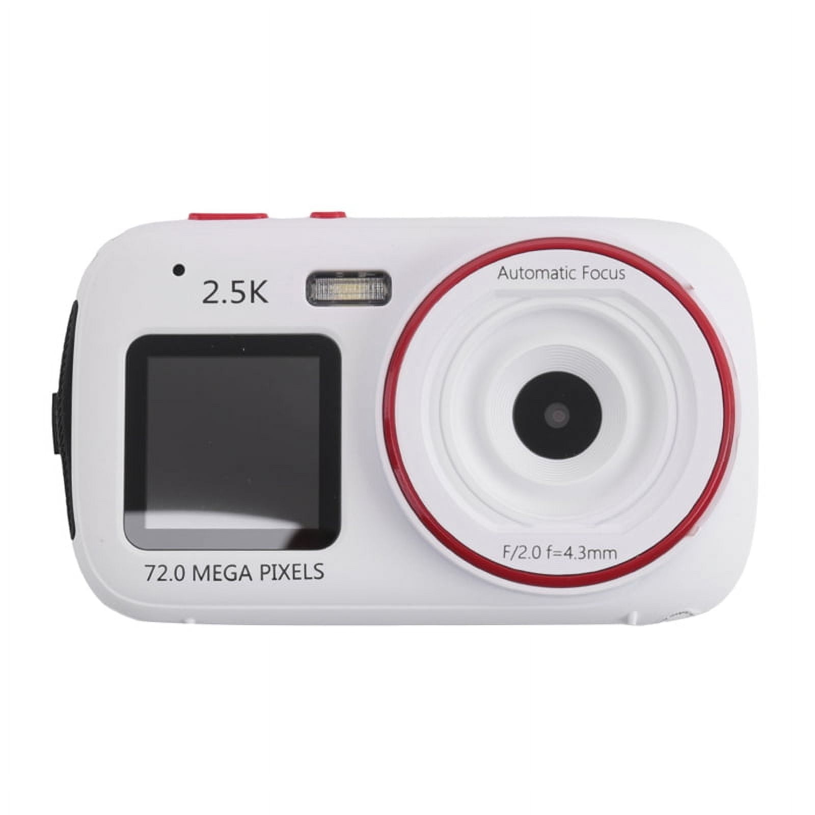4K compacte digitale camera met SD-kaart, 48MP foto/4K video 30fPS/2,8 HD-scherm/18x zoom, camera beginners voor kinderen/kinderen/tieners /studenten/tieners zwart
