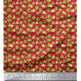 thumbnail image 1 of Soimoi Cotton Voile Fabric Leaves & Yellow Flower Floral Print Fabric by the Yard 42 Inch Wide, 1 of 1