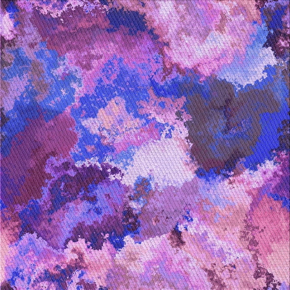 Ahgly Company Machine Washable Indoor Square Transitional Heliotrope Purple Area Rugs, 5' Square