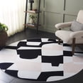 thumbnail image 2 of SAFAVIEH Malibu Signe Abstract Polyester Machine Washable Area Rug, Ivory/Beige, 6' x 6' Round, 2 of 11