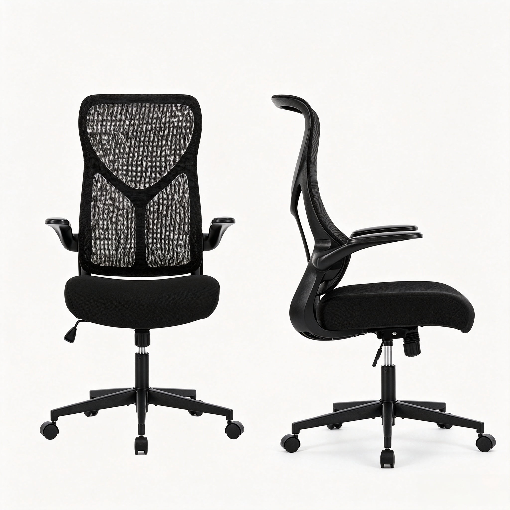 Ergonomic Mesh Computer Chair with Flip-up Armrests and Lumbar Support