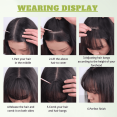 thumbnail image 6 of Clip in Bangs for Women 100% Human Hair Extensions Wispy Bangs Fringe with Hairpieces Air Bangs Flat Bangs Clip Curved Bangs for Daily Wear, 6 of 7