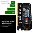 thumbnail image 1 of PCI-E 16X to NVME Expansion Computer Led Card Replacement Card LED Writing M.2 to PCIE3.0 Adapter with Indicator Connection Portable Aluminum Alloy Travel, 1 of 9