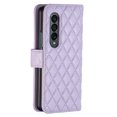 thumbnail image 5 of Premium PU Leather Wallet Case for Samsung Galaxy Z Fold4 with Card Slots Holder Magnetic Clasp Cover, Stylish Adjustable Kickstand Flip Soft Silicone Shockproof Leather Case for Women Girls, Purple, 5 of 8
