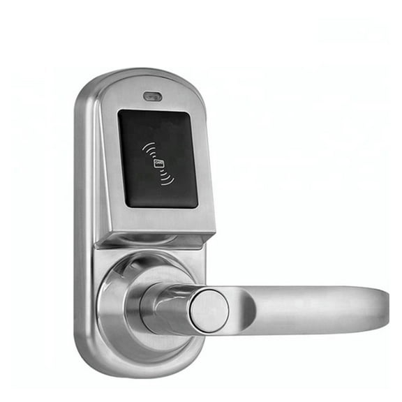 Smart Electronic Lock Mechanical Key IC Card Replace Knob Lock Electric Door Lock Handle Home Apartment Lock Hotel RFID Lock ,Easy to Install