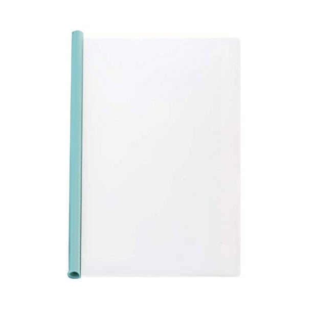 Carpeta transparente para currículum de Lojalitet con barra deslizante transparente y cubiertas para informes (capacidad para 70 hojas), para oficina y escuela, color verde